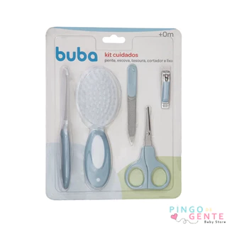 Kit Cuidados Higiene Bebê Escova Cerdas Macias 5 Peças Buba