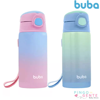 Garrafa Copo Térmico Parede Dupla Com Canudo Buba - 15932 15933