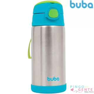 Garrafa Copo Térmico Parede Dupla Inox Com Canudo Buba