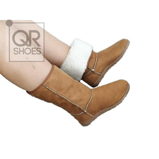 Bota Feminina Estilo Australiana Pelo Toda Forrada em Lã Caramelo