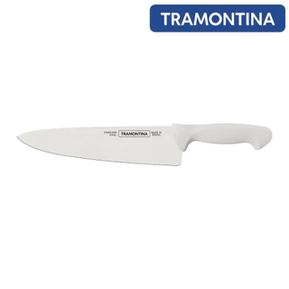 Faca Carne (Chefe) Tramontina Inox Cabo Branco 10" Premium