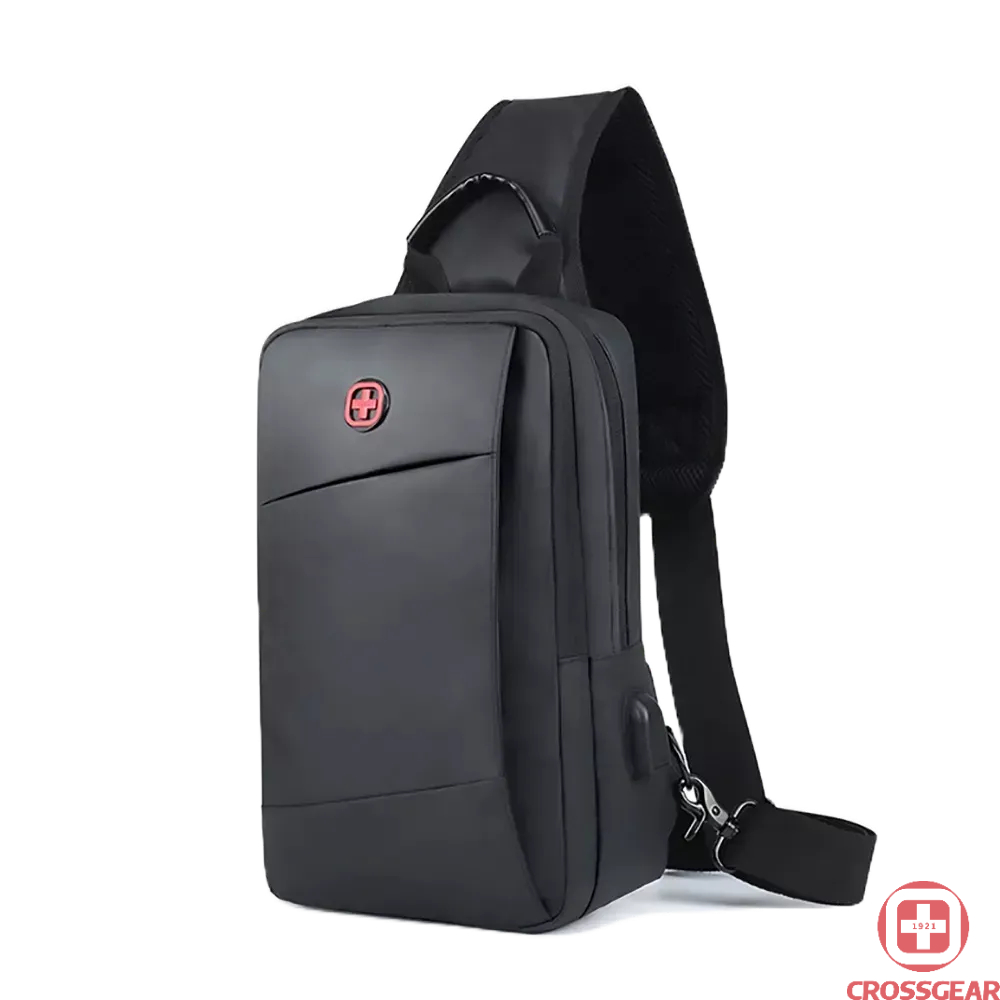 Shoulder Bag Masculina Antifurto Impermeável Saída USB Bolsa Transversal