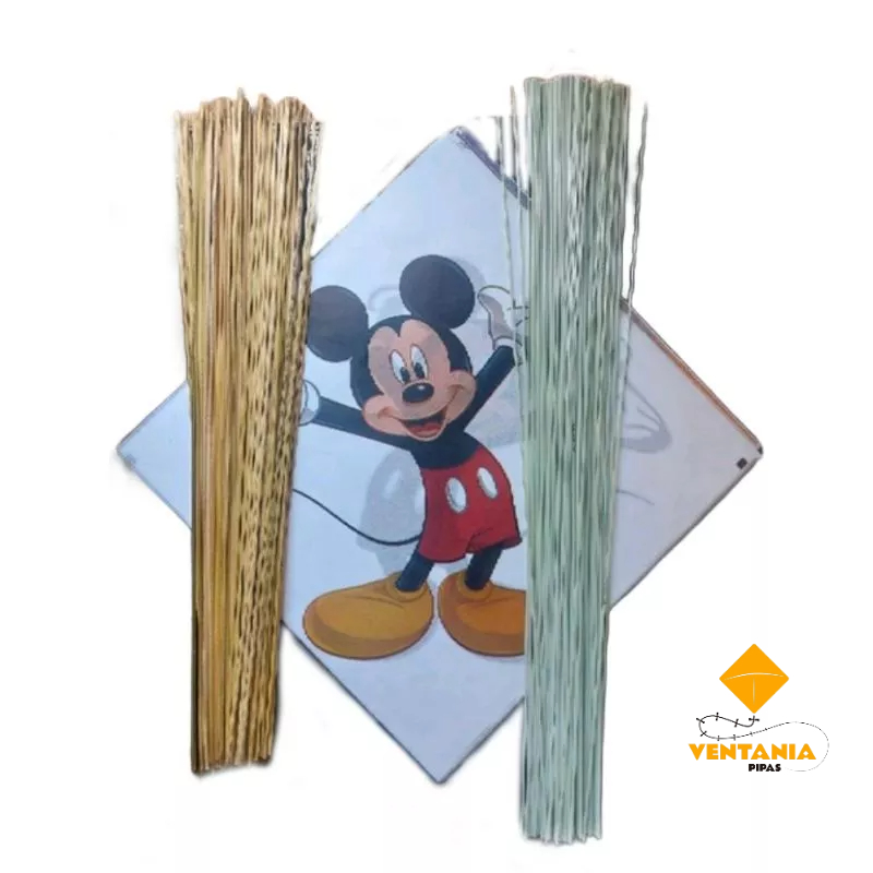 Kit 100 unidades cada Pipa Raia Peixinho Fibra Bambu e Seda