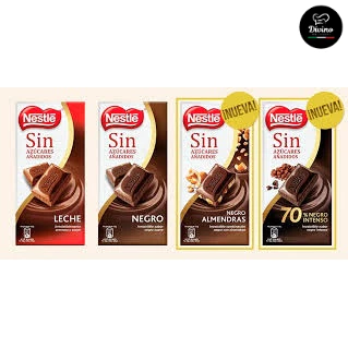 Chocolate Nestlé Negro Sem Açúcar 115/125g - Importado Espanha