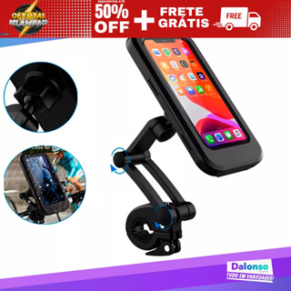 Suporte De Celular Magnético Articulado Para Moto e Bike Com Capa a Prova D