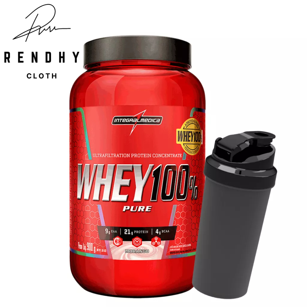 Kit Whey 100% Pure – Whey Protein Integralmédica – Concentrado + Coqueteleira