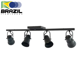 Spot trilho 2714 alumínio 4 Lâmpadas Direcionáveis Casa Cozinha Salão Teto Led quarto sala cozinha