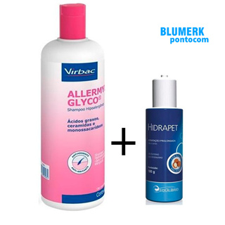 Combo 1un Shampoo Allermyl Glyco 500ml + 1un Hidrapet 100g