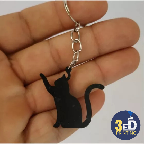 Chaveiro sombra de gato feito por impressão 3D