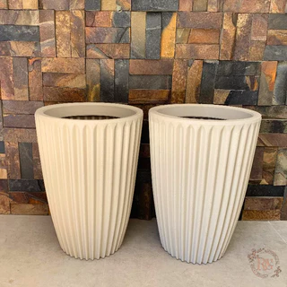 Kit 2 Vasos Decoração para Plantas Coluna Romana em Polietileno Nº2 (32x46)