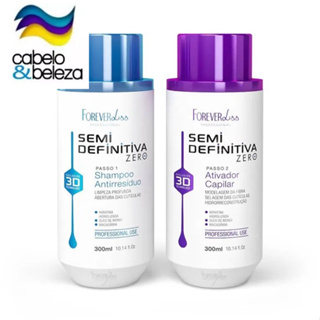 Kit Escova Progressiva Semi Definitiva Zero 2x300ml Forever Liss - Realinhamento Capilar