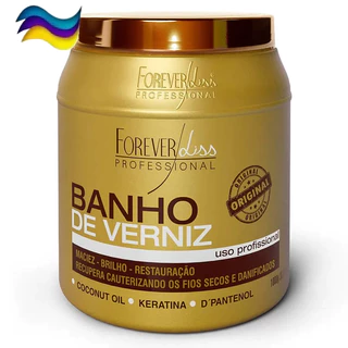 Máscara Banho de Verniz 1kg Forever Liss Brilho Intenso - Tratamento Hidratação