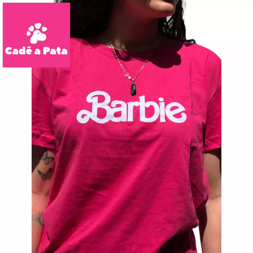 blusa barbie 100% algodão unissex adulto