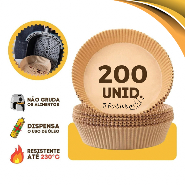 Forma De Airfryer Descartavel Antiaderente De Papel Cozinha Redondo Fritadeira Cozimento Protetor Forro Tapete