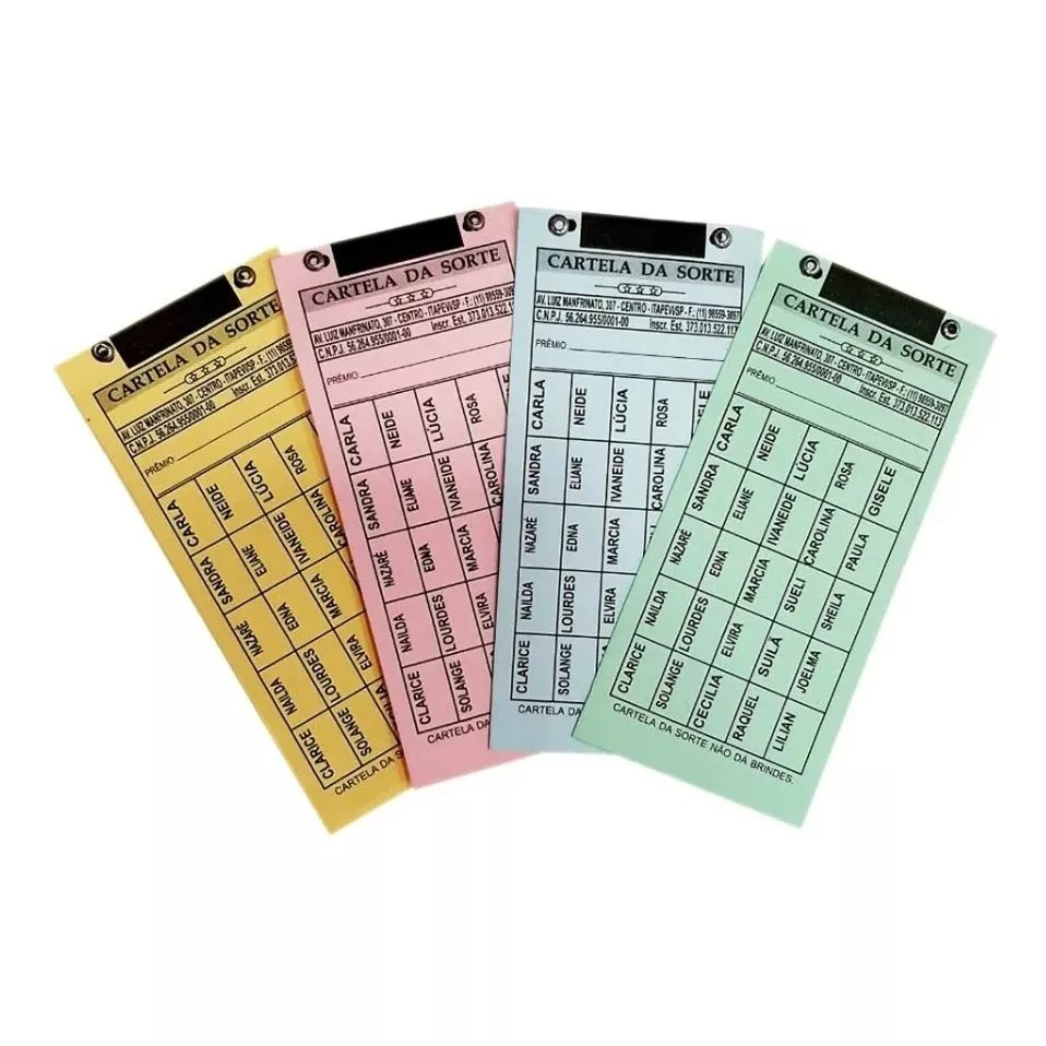 Loteria cards for rifa