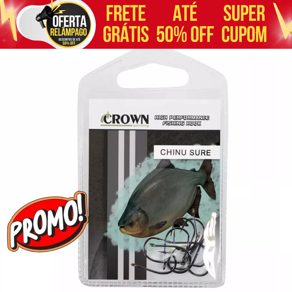 Anzol Crown Chinu Sure Black Todos Tamanhos