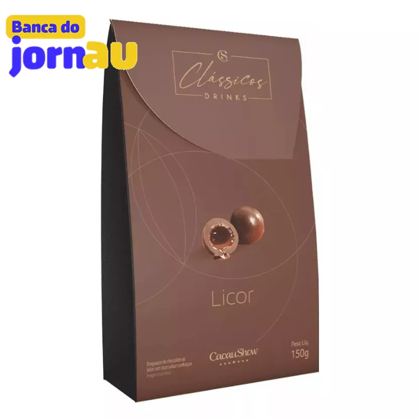 Bombom Drageado Chocolate Ao Leite Com Licor Cacau Show 150g Shopee