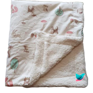 Manta bebe promoção Raposa Manta com sherpa de bebe barato Manta bebe extra Macia