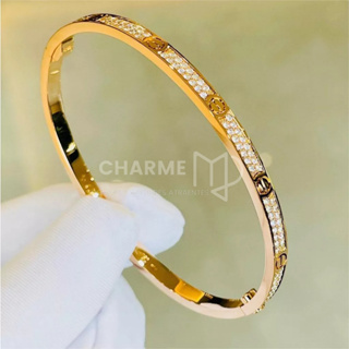 Carti-e Pulseira cravejado Clássica De banhado ouro 18k Esterlina Com Fecho Completo De Diamante