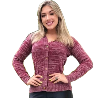 Blusa de frio feminina cardigans botão suéter tricô moda blogueira outono inverno