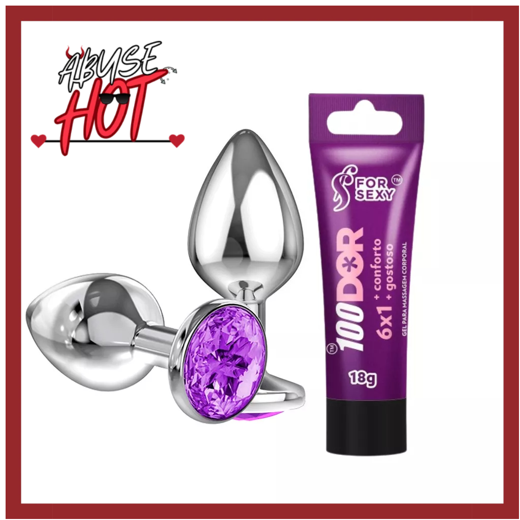 Kit Sex Shop Plug Anal Joia Aco Inox + Lubrificante intimo Sexual Sem Dor  Sexy Sigilo | Shopee Brasil