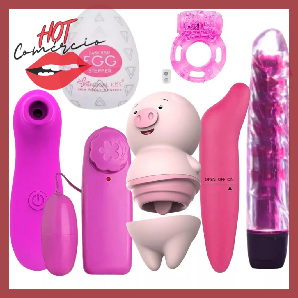 Kit SexShop Vibrador Feminino Estimulador de Clitoris Porquinho + Vibrador  Personal + Vibro Bullet + Vibra Golfinho + Sugador Clitoriano + Egg  Masturbador Unissex + Anel Peniano Vibrador | Shopee Brasil