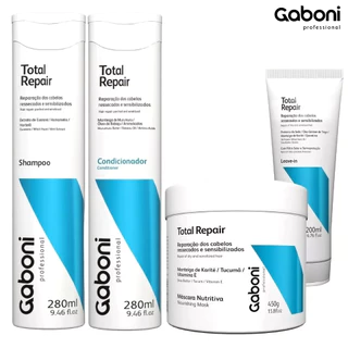 Tratamento Obrigatório Reparação e Nutrição Imediata Total Repair (4 Produtos) Gaboni Professional