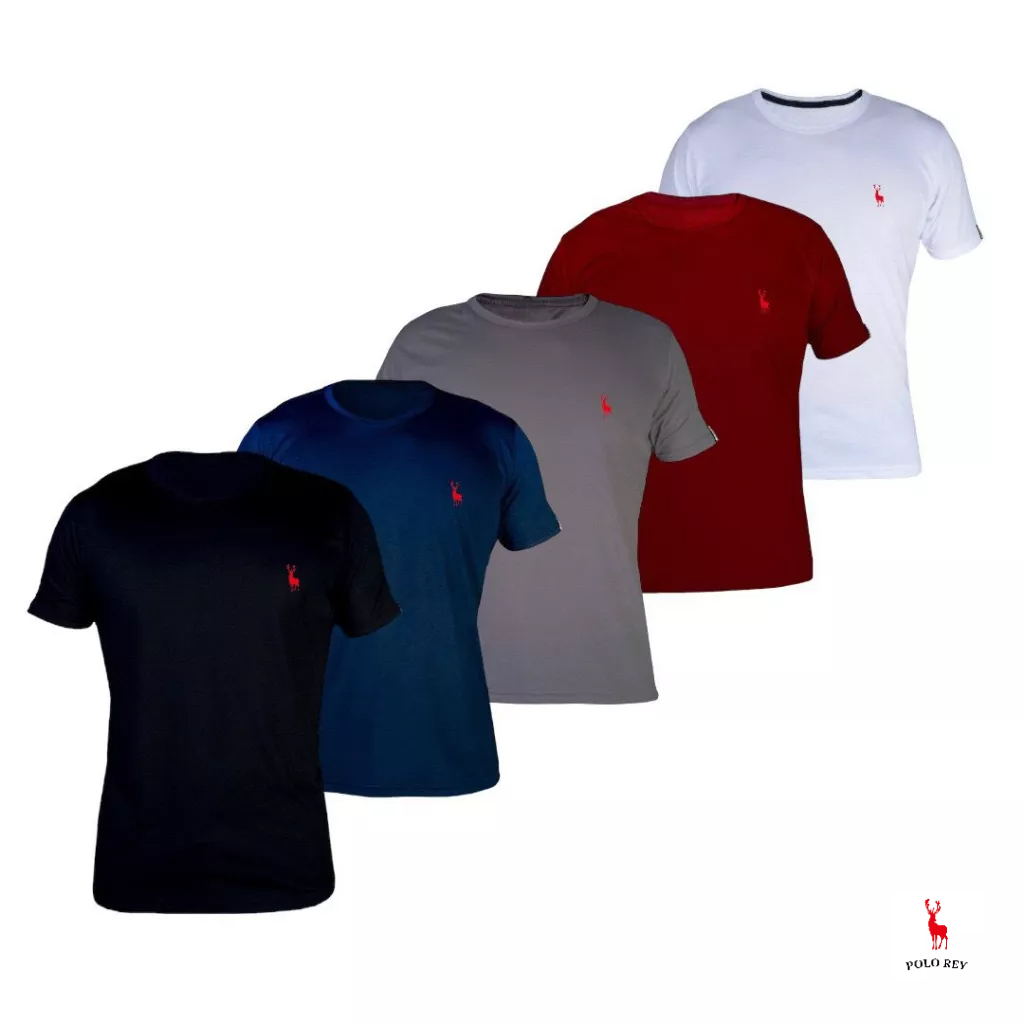 Kit 5 camisetas b sica masculina algod o lisa dry fit camisa masculina