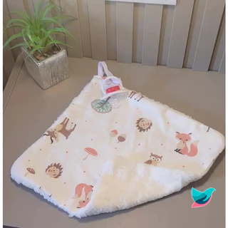 Naninha para bebe dormir ou Prendedor de Chupeta Raposa Naninha da Raposinha Bosque Bege 100% Tricoline Algodao com forro em sherpa