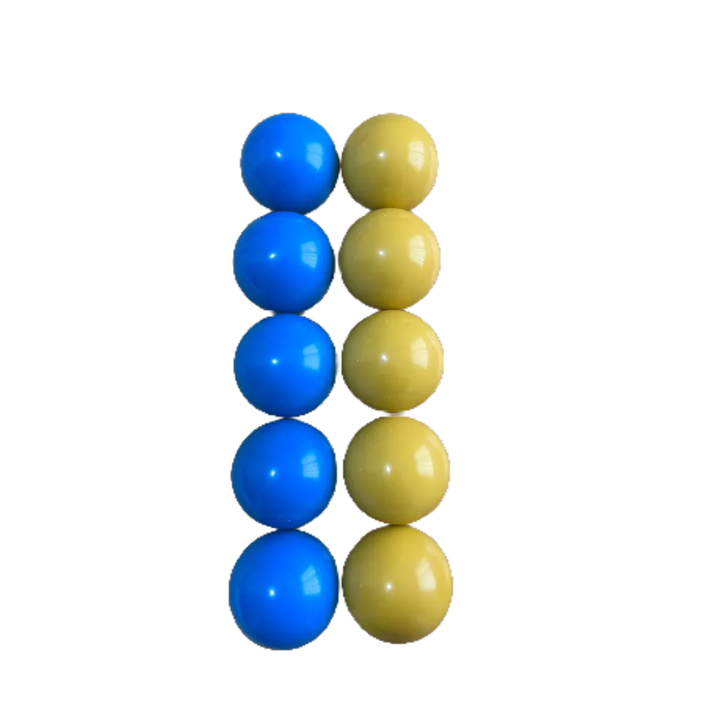 Jogo Sinuca Mata-Mata 10 Bolas Azul e Amarelo 50mm Procópio