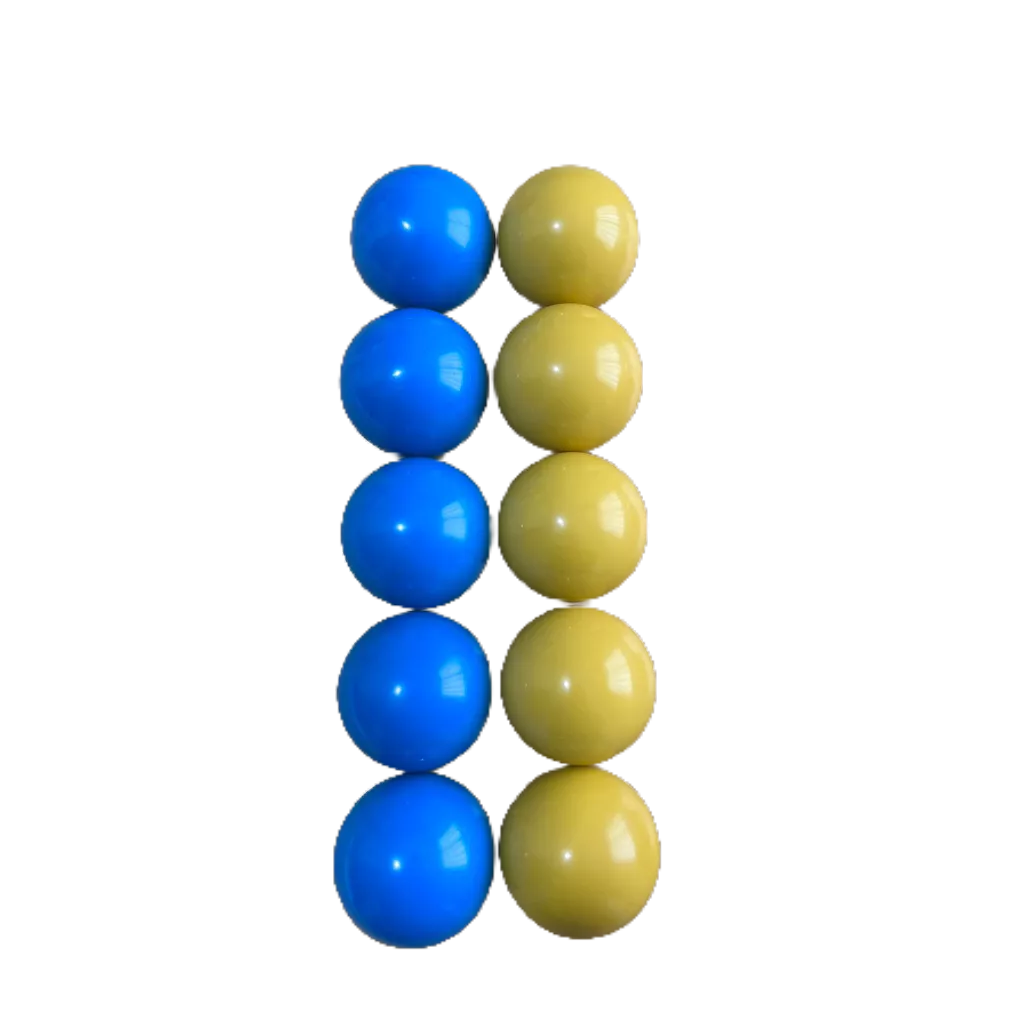 Jogo Bolas Mata Mata 54mm Amarelo E Azul P/ Bilhar Sinuca