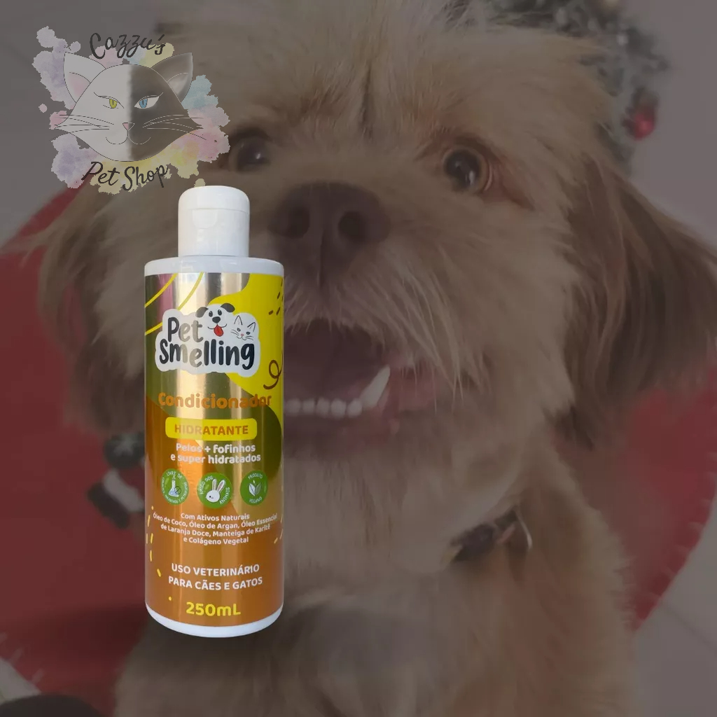 Kit Shampoo e Condicionador Pet Hidratante 250ml par cães e gatos Pet  Smelling Pelos mais fofinhos e super hidratados