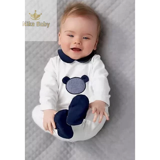 Macacão bebê menino antialérgico em algodão