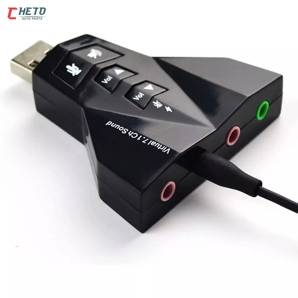 Placa de som udio externo adaptador usb 7 1 pc notebook windows linux