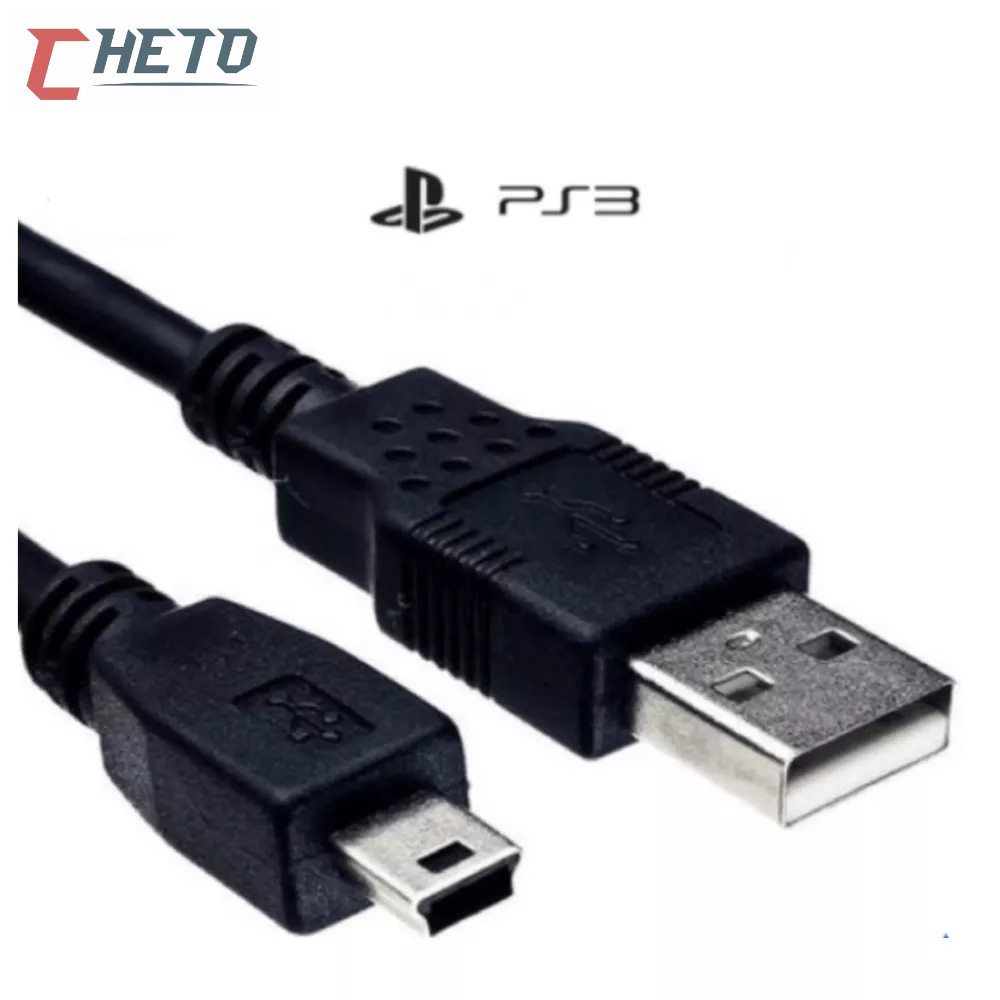 PS3 Controller Charger Charging Cable Sync Cord, 1.5M 10ft Mini USB Charge and Play Cable for PS Move/PS3/PS3 Slim Wireless Controller