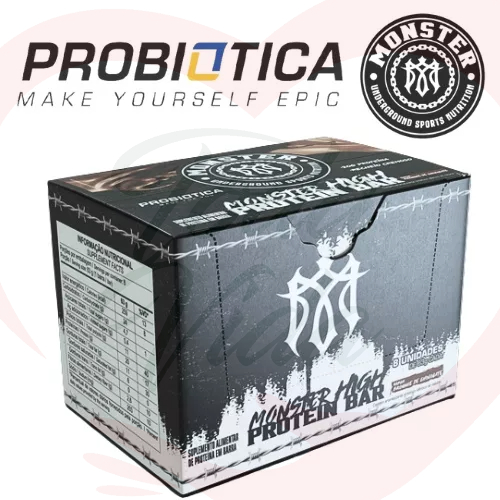 Protein Bar Monster High Caixa com 8 Unidades – Probiotica