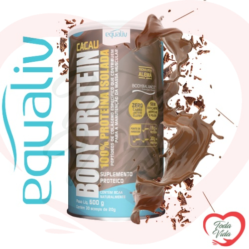 Body Protein Cacau 100% Proteina Isolada Whey – Equaliv 450G