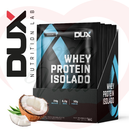 Dux Whey Protein Isolado Saches Unitarios Caixa 10 Und