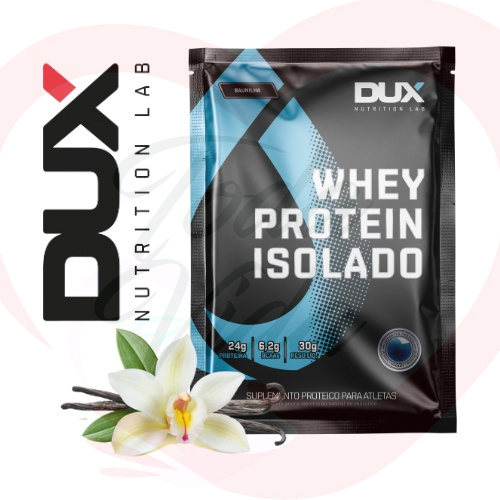 Whey Protein Isolado – BAUNILHA – Saches Unitarios 27g Dux sache