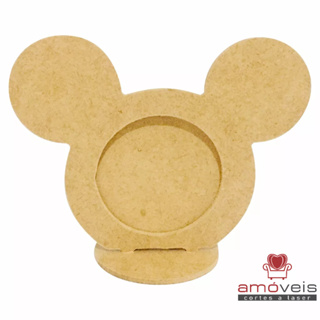 Kit 20 porta retrato Mickey em MDF cru 3mm lembrancinha