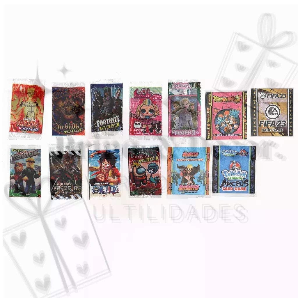 4000 Cards Naruto,dragon Ball,pokemon, Boruto = 1000 Pacotes -  Brinquedhopee - Bonecos - Magazine Luiza