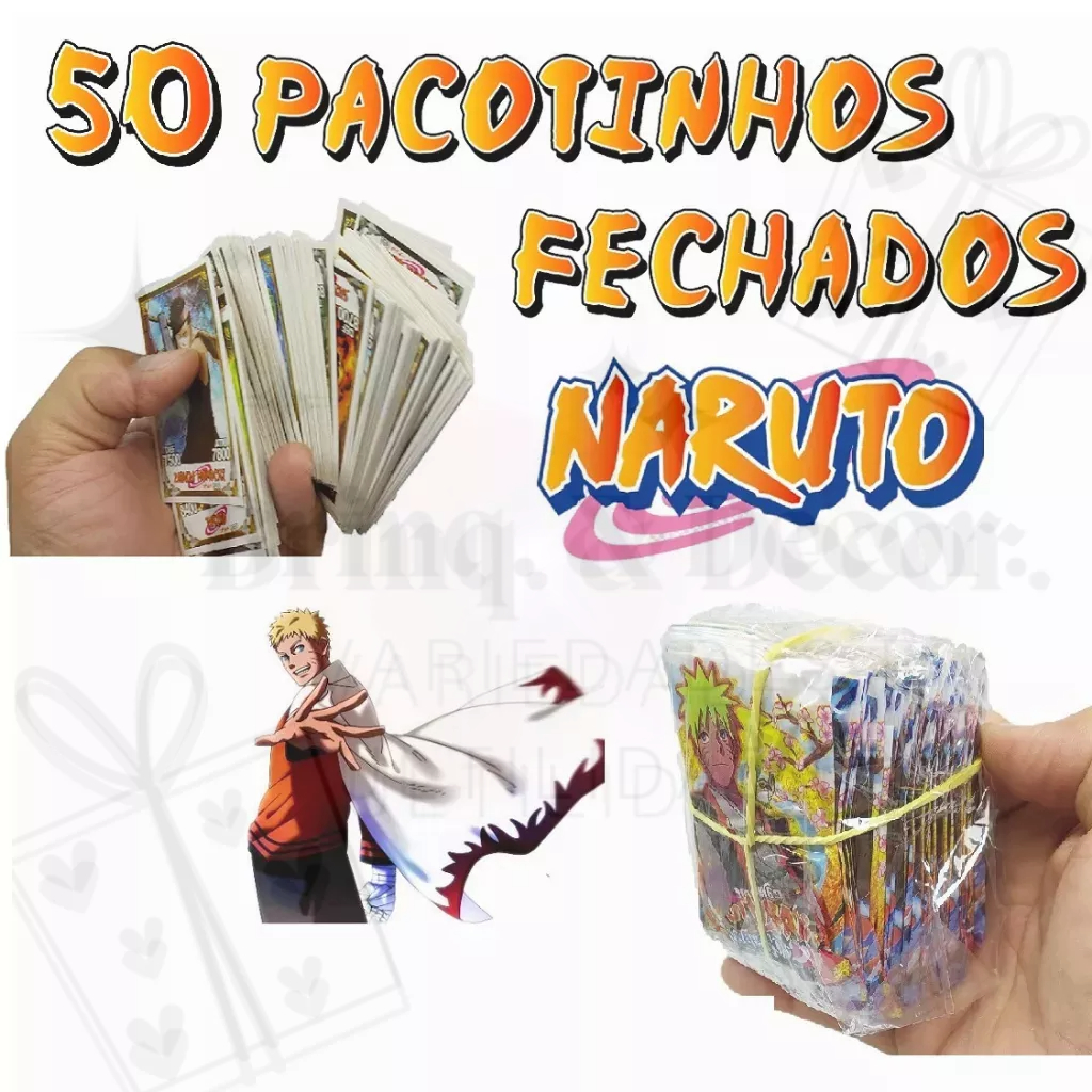 Naruto Shippuden - Lote De 80 Figurinhas Sem Repetição - Escorrega
