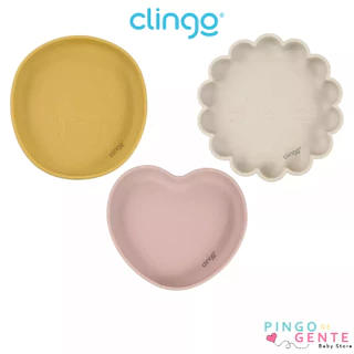 Prato Flex Silicone Com Ventosa Introdução Alimentar Clingo