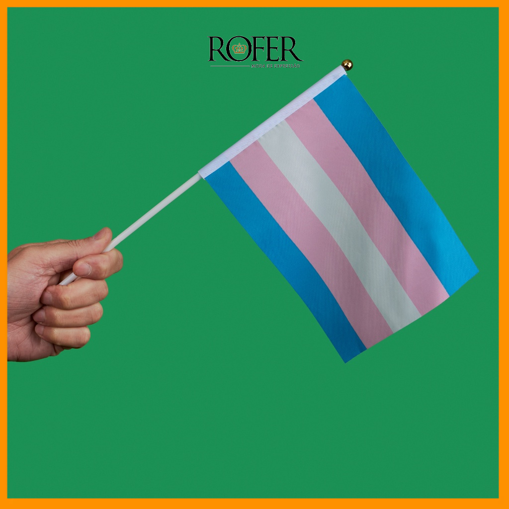 Bandeira Trans 14X20 pequena alta qualidade lgbt