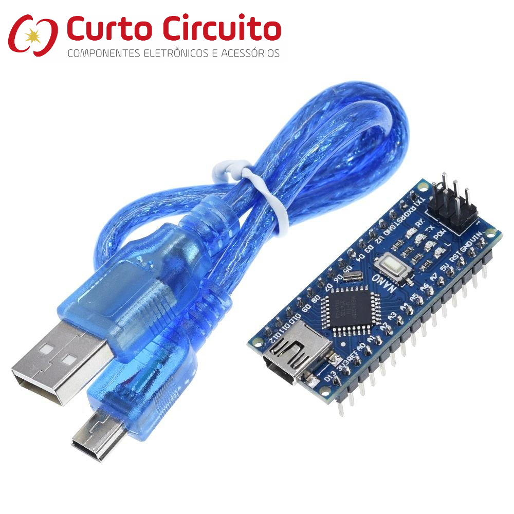 Placa Nano V3 Com Cabo Usb ( Compatível Com Arduino ) - COM NOTA FISCAL ...