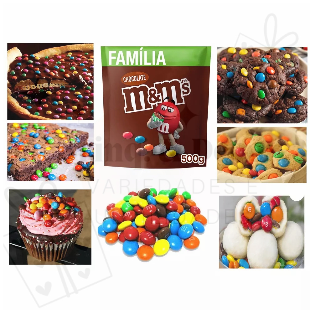 Pacote Grande M&m's 500g Chocolate Ao Leite Confete Festa