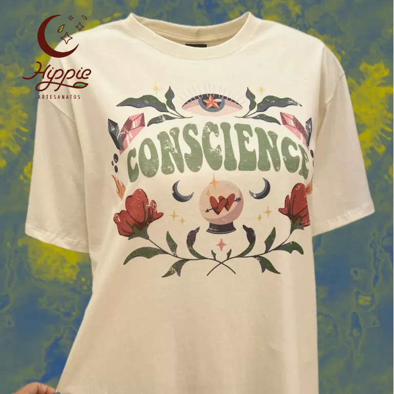Camiseta Conscience Floral - Escolha a Cor | Shopee Brasil