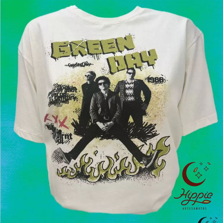 Camiseta Green Day 1986 - Off-White