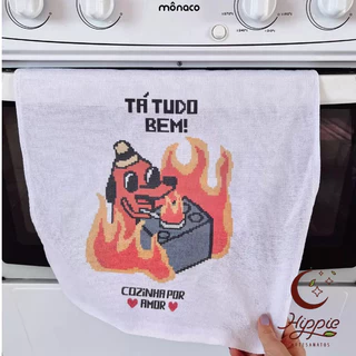 Pano de Prato Tá Tudo Bem - Cozinha por Amor