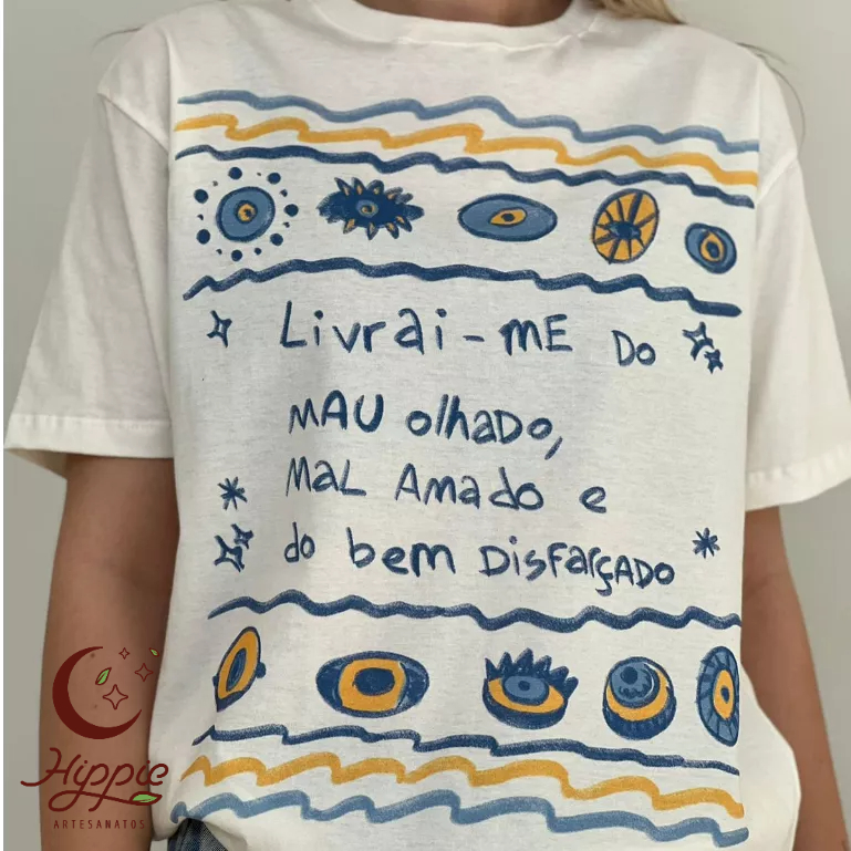 Camiseta Olho Grego - Off-White